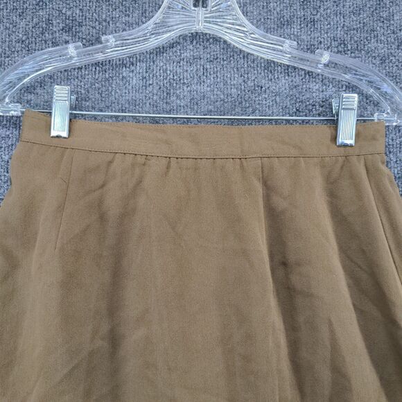 Vintage Tweeds Brand Womens Skirt Brown Size 10 Wool Blend 17" Length - Picture 7 of 12